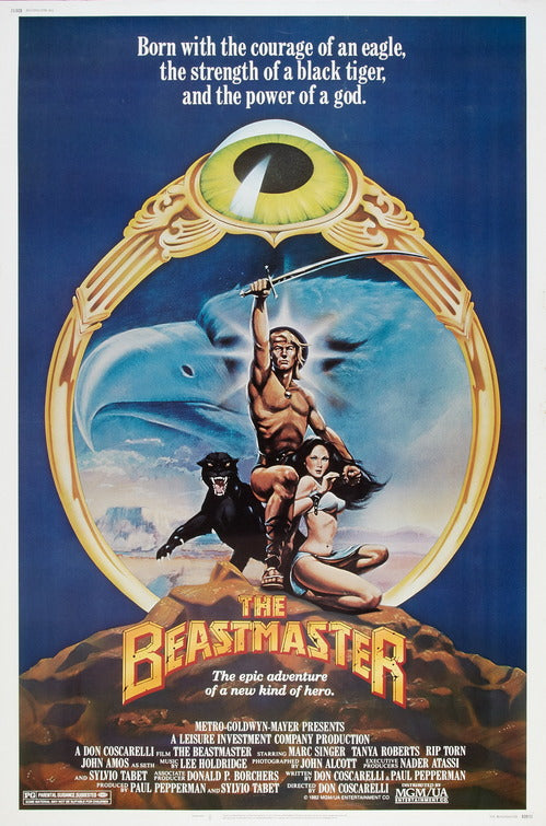 the movie poster: The Beastmaster (1982)