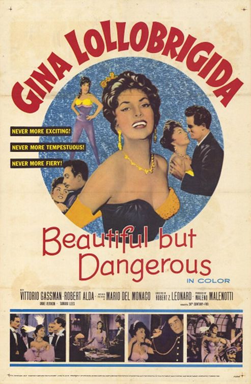 the movie poster: Beautiful But Dangerous (1958)