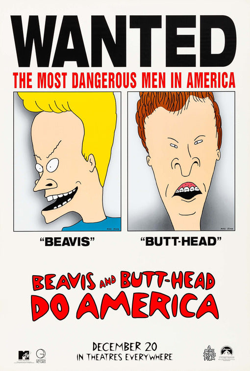 the movie poster: Beavis And Butt-head Do America (1996) ver1