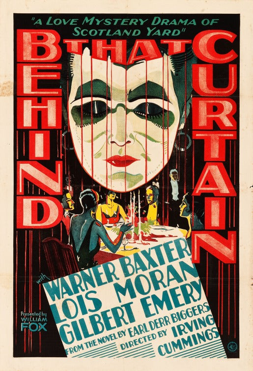 1000 piece jigsaw puzzle for the movie poster: Behind That Curtain (1929)