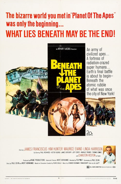 the movie poster: Beneath the Planet of the Apes (1970)