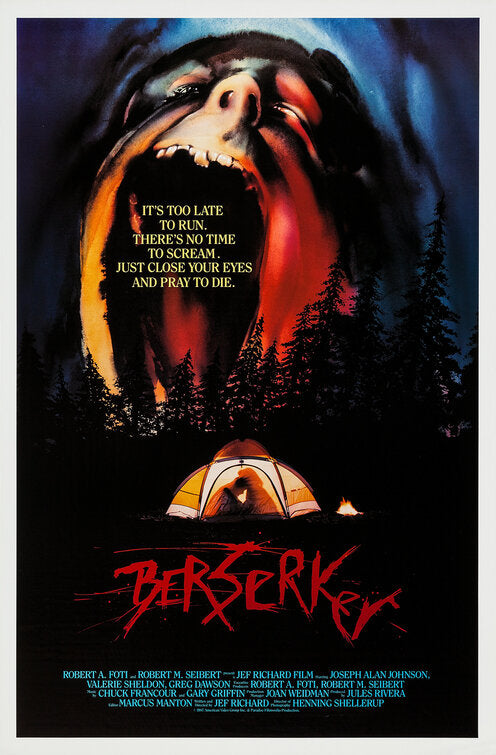 1000 piece jigsaw puzzle for the movie poster: Berserker (1987)
