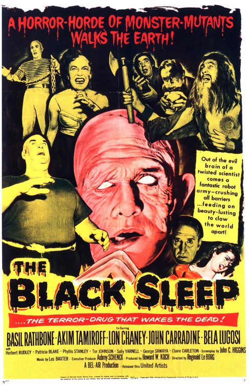 the movie poster: The Black Sleep (1956) ver2