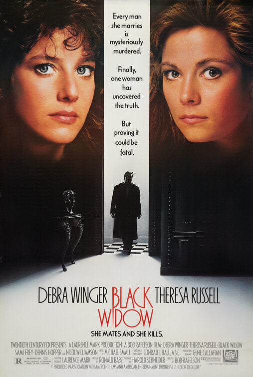 the movie poster: Black Widow (1987)