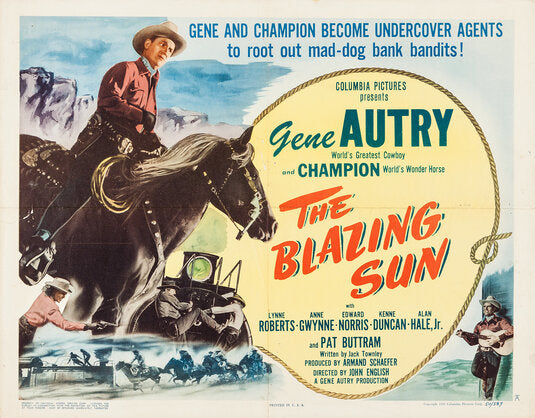 1000 piece jigsaw puzzle for the movie poster: The Blazing Sun (1950) ver4