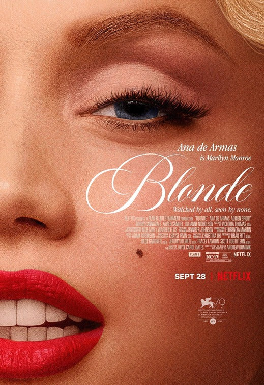1000 piece jigsaw puzzle for the movie poster: Blonde (2022)