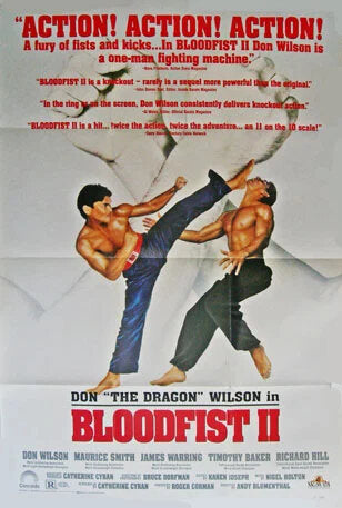 1000 piece jigsaw puzzle for the movie poster: Bloodfist II (1990)