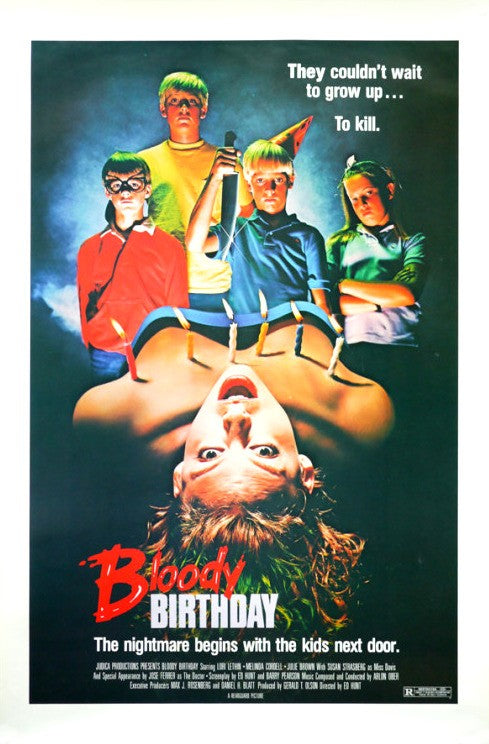 1000 piece jigsaw puzzle for the movie poster: Bloody Birthday (1981)