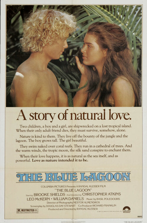 the movie poster: The Blue Lagoon (1980)