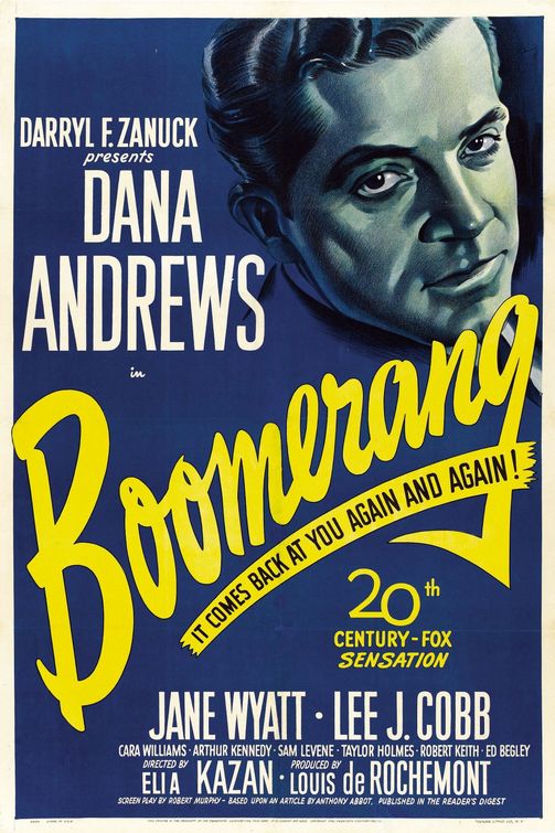 the movie poster: Boomerang (1947)