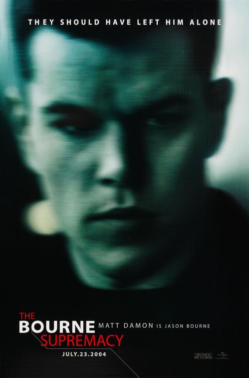 the movie poster: The Bourne Supremacy (2004)