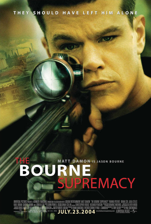 the movie poster: The Bourne Supremacy (2004) ver2