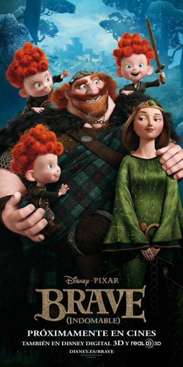 1000 piece jigsaw puzzle for the movie poster: Brave (2012) ver9