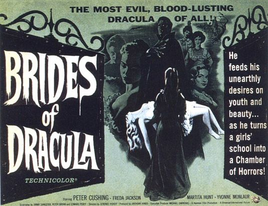 the movie poster: The Brides of Dracula (1960) ver2