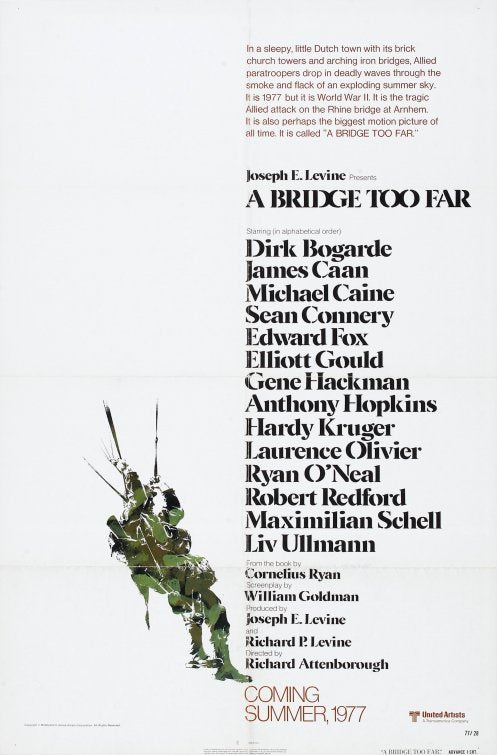 1000 piece jigsaw puzzle for the movie poster: A Bridge Too Far (1977) ver1