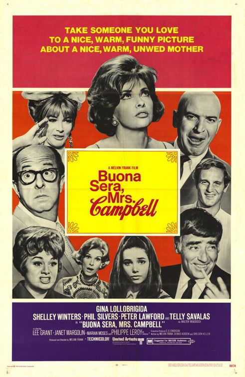 the movie poster: Buona Sera, Mrs. Campbell (1968)