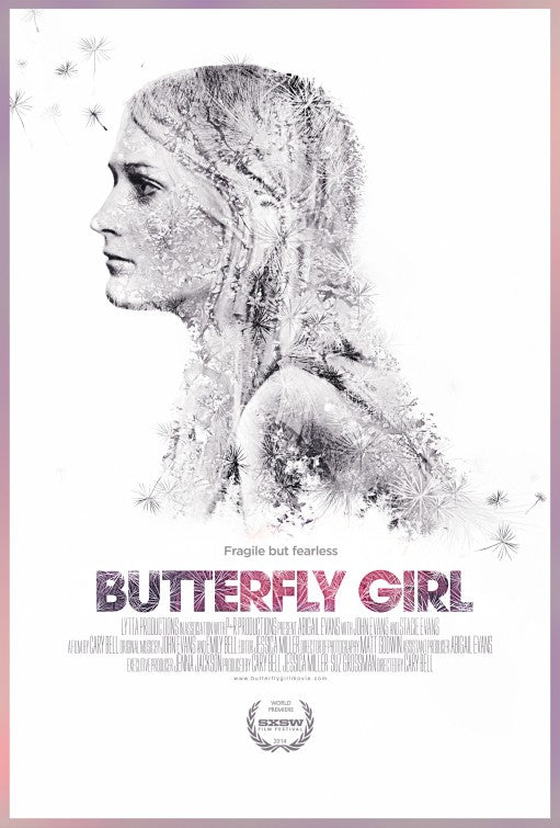 1000 piece jigsaw puzzle for the movie poster: Butterfly Girl (2014)