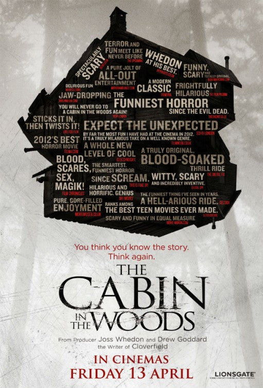1000 piece jigsaw puzzle for the movie poster: The Cabin in the Woods (2012) ver5