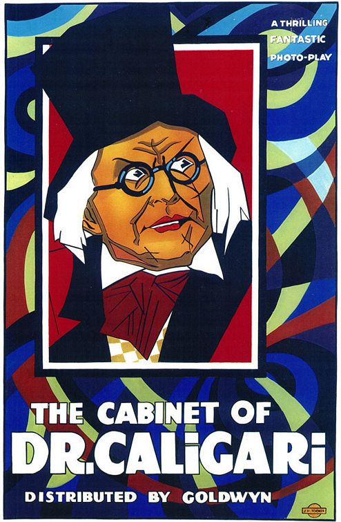 the movie poster: The Cabinet of Dr. Caligari (1921)
