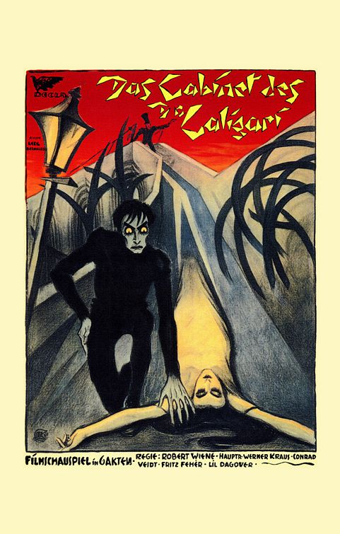 the movie poster: The Cabinet of Dr. Caligari (1921) ver2