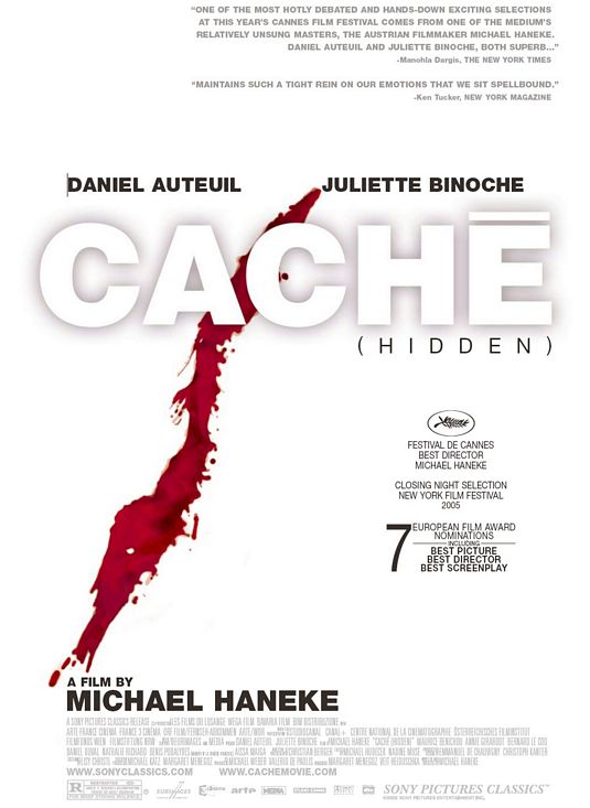 the movie poster: Cache (aka Hidden) (2005)