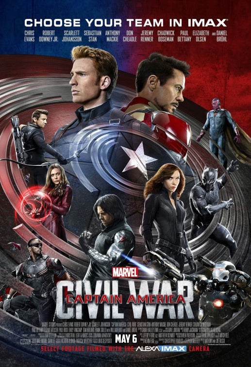 1000 piece jigsaw puzzle for the movie poster: Captain America: Civil War (2016) ver18