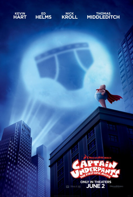 1000 piece jigsaw puzzle for the movie poster: Captain Underpants (2017)