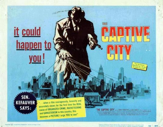 the movie poster: The Captive City (1952)