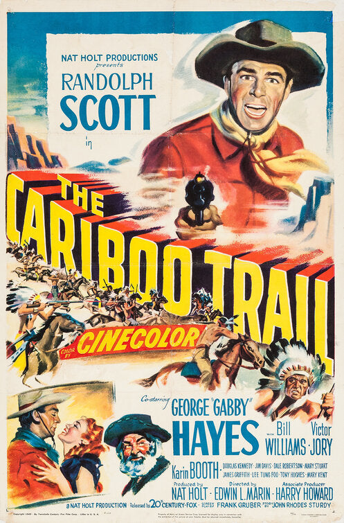 1000 piece jigsaw puzzle for the movie poster: The Cariboo Trail (1950)