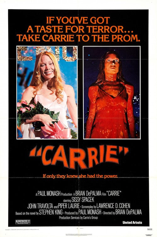 the movie poster: Carrie (1976)
