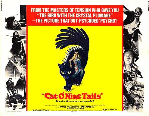 the movie poster: The Cat o' Nine Tails (1971) ver2