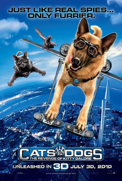 1000 piece jigsaw puzzle for the movie poster: Cats & Dogs: The Revenge of Kitty Galore (2010)