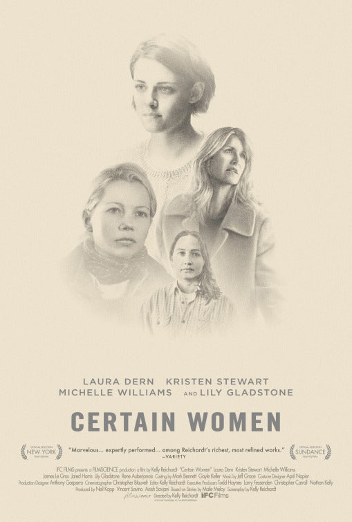 1000 piece jigsaw puzzle for the movie poster: Certain Women (2016)