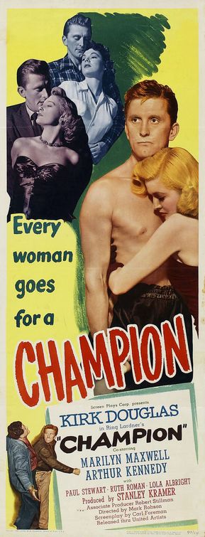 the movie poster: Champion (1949)