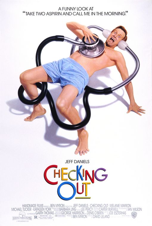 the movie poster: Checking Out (1989)