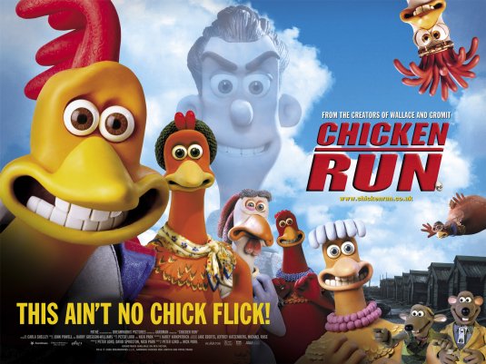 1000 piece jigsaw puzzle for the movie poster: Chicken Run (2000) ver1