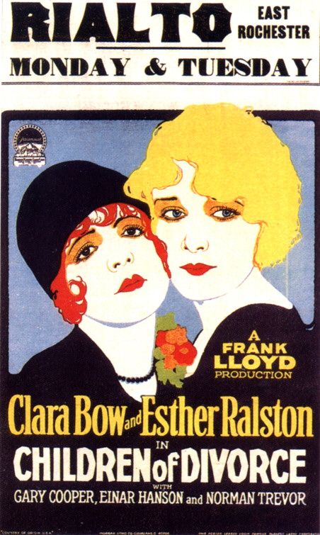 the movie poster: Children of Divorce (1927)
