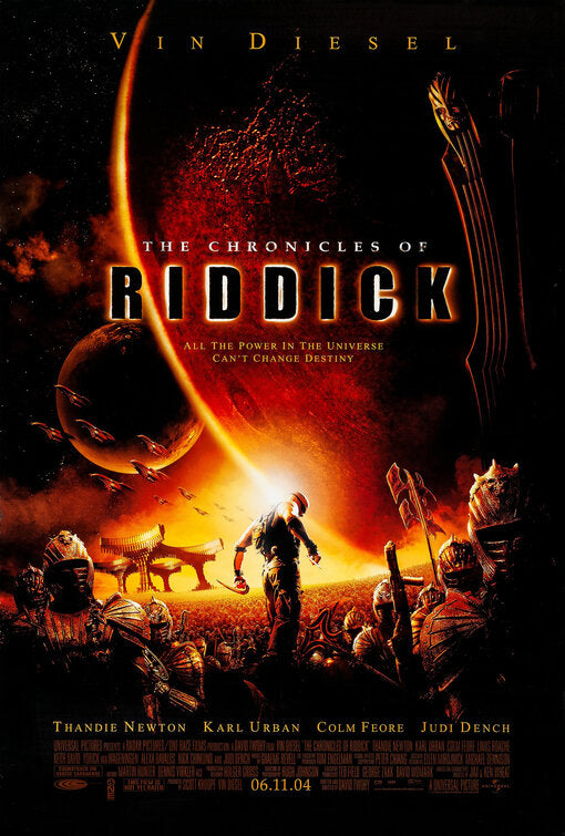 the movie poster: The Chronicles of Riddick (2004) ver2
