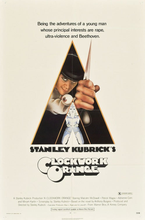the movie poster: A Clockwork Orange (1971)