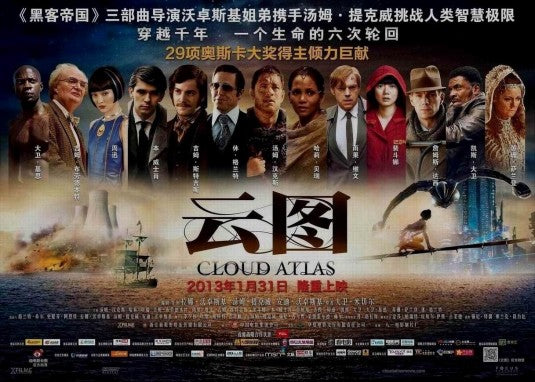 1000 piece jigsaw puzzle for the movie poster: Cloud Atlas (2012) ver16