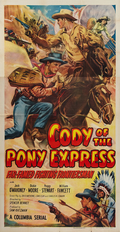 1000 piece jigsaw puzzle for the movie poster: Cody of the Pony Express (1950)