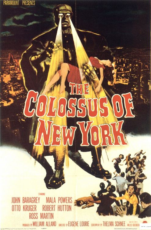 the movie poster: The Colossus of New York (1958)
