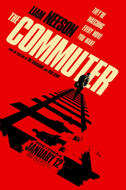 1000 piece jigsaw puzzle for the movie poster: The Commuter (2018) ver14