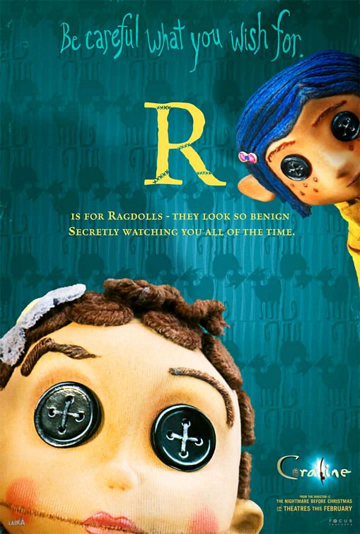 1000 piece jigsaw puzzle for the movie poster: Coraline (2009) ver20