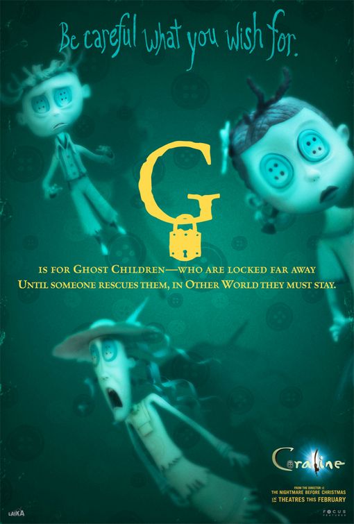 the movie poster: Coraline (2009) ver9