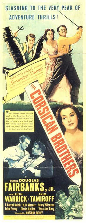 the movie poster: The Corsican Brothers (1941)