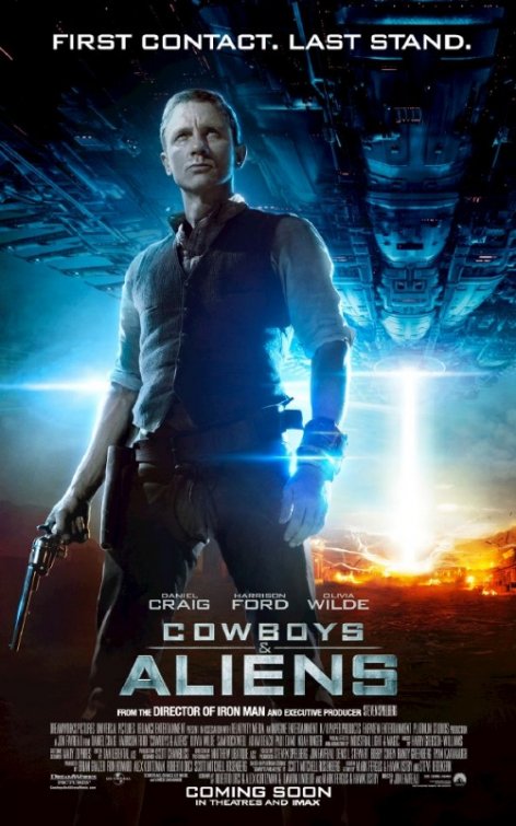 1000 piece jigsaw puzzle for the movie poster: Cowboys & Aliens (2011) ver7