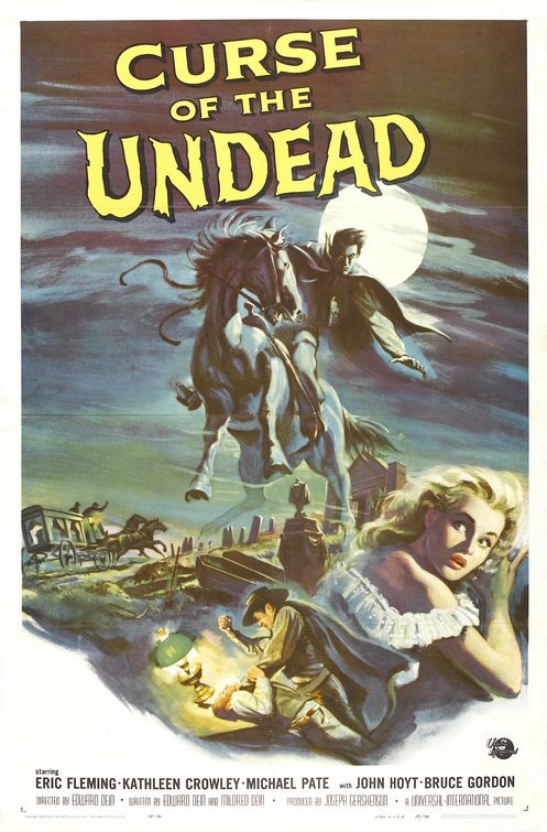 1000 piece jigsaw puzzle for the movie poster: Curse of the Undead (1959)