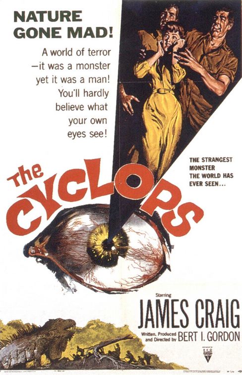 the movie poster: The Cyclops (1957)