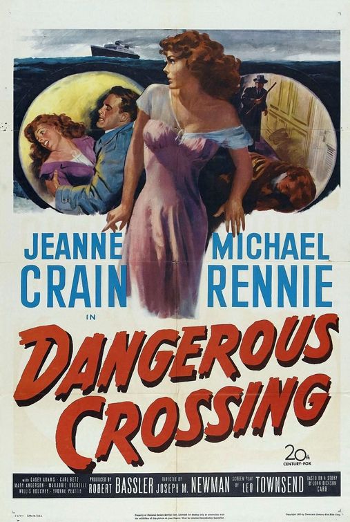 the movie poster: Dangerous Crossing (1953)